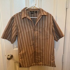 Brown Patterned Men's Shirt